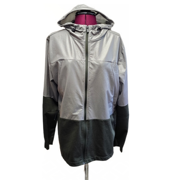 Under Armour UA Coldgear Hybrid Full Zip Windbreaker Hoodie Men's Large Jacket - Picture 3 of 14